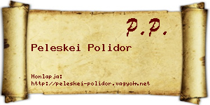 Peleskei Polidor névjegykártya